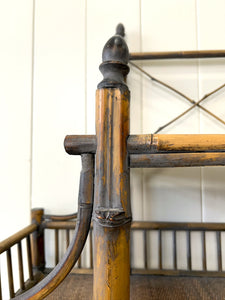 A Charming Vintage Bamboo Etagere Or Bookcase