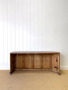 A Large Rustic Antique English Pine Shop Counter c1890
