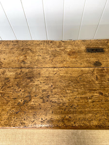 A Large Rustic Antique English Pine Shop Counter c1890