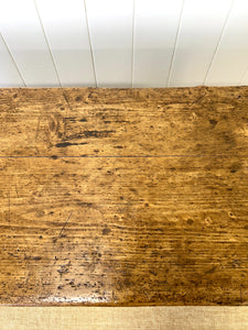 A Large Rustic Antique English Pine Shop Counter c1890