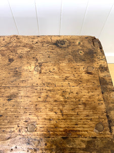 A Large Rustic Antique English Pine Shop Counter c1890