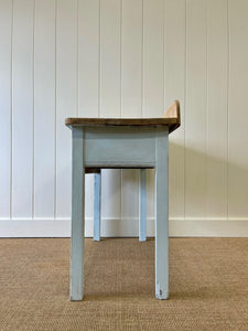 Antique English Country Pine Painted Console Table c1890