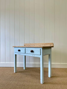 Antique English Country Pine Painted Console Table c1890