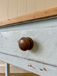 Antique English Country Pine Painted Console Table c1890