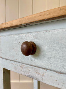 Antique English Country Pine Painted Console Table c1890