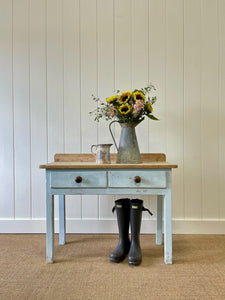 Antique English Country Pine Painted Console Table c1890