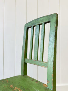 A Pair of Green Painted Scandinavian Pine 19th Century Hall Chairs