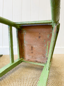 A Pair of Green Painted Scandinavian Pine 19th Century Hall Chairs