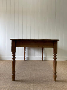 An Antique English Country Pine (almost) 6ft Dining Table