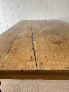 An Antique English Country Pine (almost) 6ft Dining Table