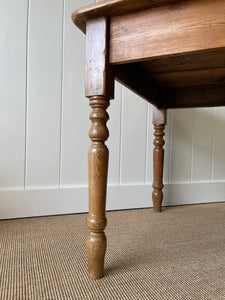 An Antique English Country Pine (almost) 6ft Dining Table
