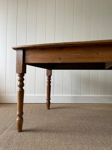 An Antique English Country Pine (almost) 6ft Dining Table