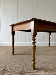 An Antique English Country Pine (almost) 6ft Dining Table