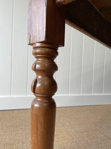 An Antique English Country Pine (almost) 6ft Dining Table