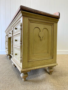 An English Country Pine Painted Sideboard Buffet c1840