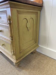 An English Country Pine Painted Sideboard Buffet c1840