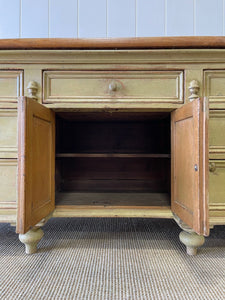 An English Country Pine Painted Sideboard Buffet c1840