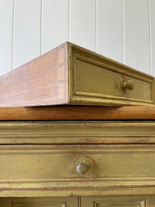 An English Country Pine Painted Sideboard Buffet c1840