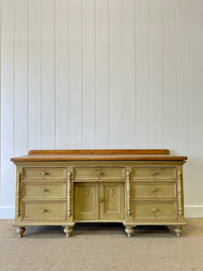 An English Country Pine Painted Sideboard Buffet c1840