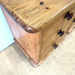 An English Country 7 Drawer Pine Buffet or Sideboard