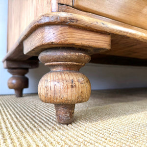 An English Country 7 Drawer Pine Buffet or Sideboard