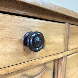 An English Country 7 Drawer Pine Buffet or Sideboard