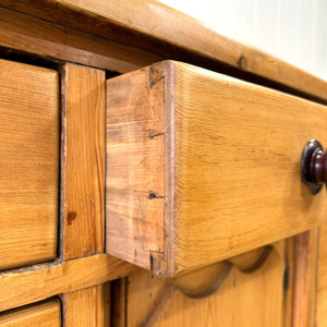 An English Country 7 Drawer Pine Buffet or Sideboard