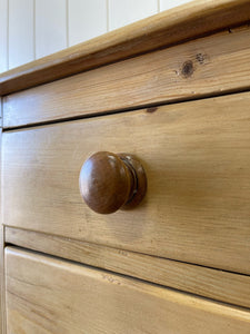 A Large English Pine Chest of Drawers Dresser c1890