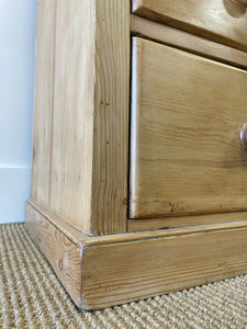 A Large English Pine Chest of Drawers Dresser c1890