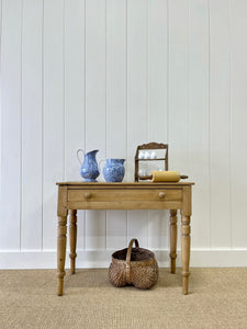 An Antique English Country Pine Console Table c1890