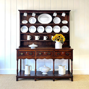 An Antique Oak 18th Century Kitchen Dresser