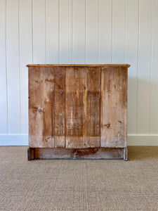 An Antique English Pine Chest of Drawers Dresser with Wooden Knobs c1880
