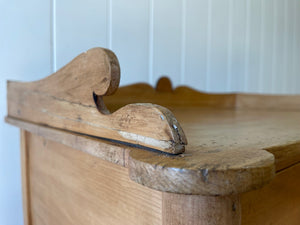 An English Country Pine Galleried Console or Small Sideboard c1810