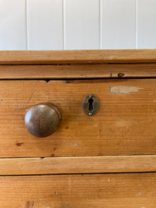 An English Country Pine Galleried Console or Small Sideboard c1810
