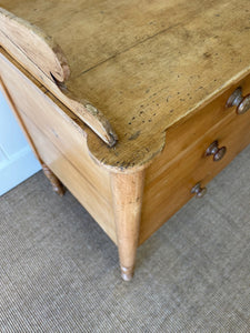 An English Country Pine Galleried Console or Small Sideboard c1810