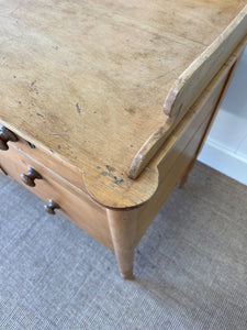 An English Country Pine Galleried Console or Small Sideboard c1810