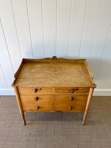 An English Country Pine Galleried Console or Small Sideboard c1810