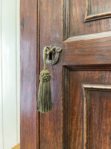 A Very Charming Georgian Oak Country Made Hanging Corner Cupboard c1800