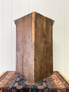 A Very Charming Georgian Oak Country Made Hanging Corner Cupboard c1800
