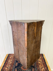 A Very Charming Georgian Oak Country Made Hanging Corner Cupboard c1800