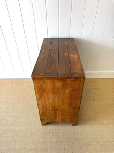 An Antique English Pine Chest of Drawers Dresser