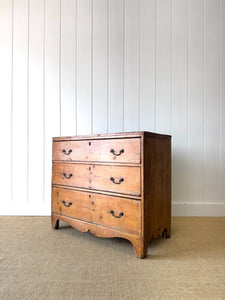 An Antique English Pine Chest of Drawers Dresser