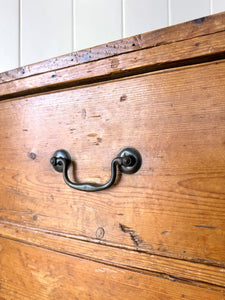 An Antique English Pine Chest of Drawers Dresser