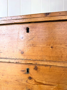 An Antique English Pine Chest of Drawers Dresser