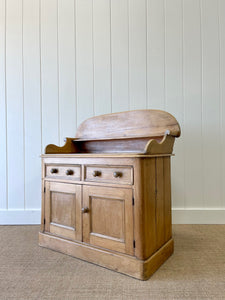 An English Pine Sideboard Buffet with Gallery c1880