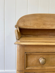 An English Pine Sideboard Buffet with Gallery c1880
