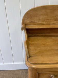 An English Pine Sideboard Buffet with Gallery c1880