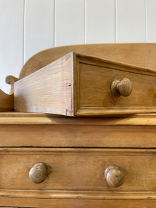 An English Pine Sideboard Buffet with Gallery c1880