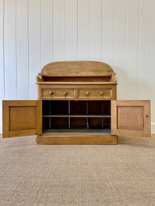 An English Pine Sideboard Buffet with Gallery c1880