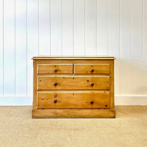 An Antique English Pine Chest of Drawers Dresser c1890